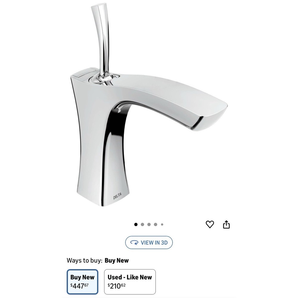 Delta Tesla Single Handle Bathroom Faucet - Chrome Finish - EXCELLENT Condition! - Picture 4 of 12